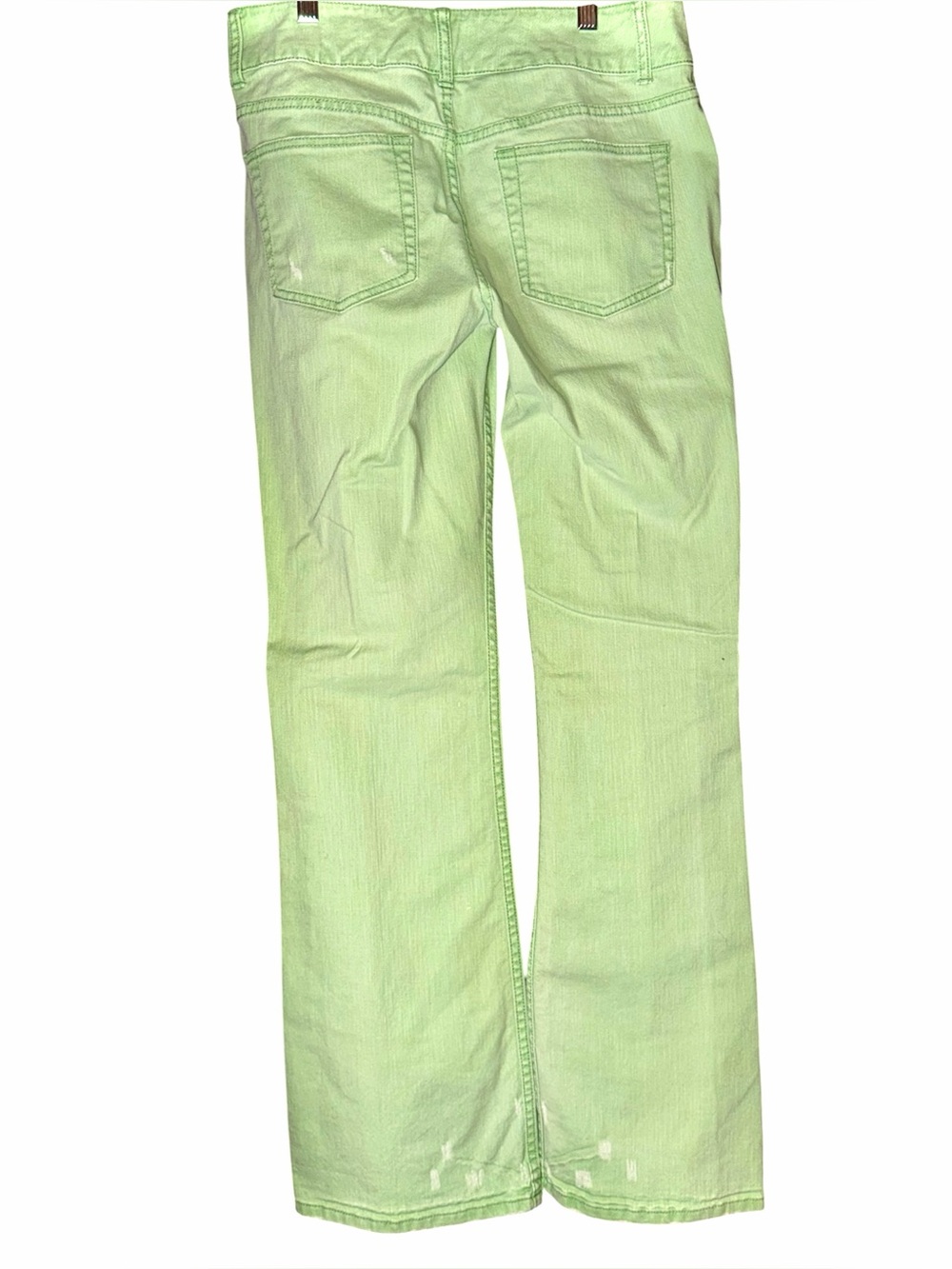 LONDONJEAN Stretch Premium Quality Denim PastelGreen FlareJeans Sz 10—#145 - Picture 2 of 5